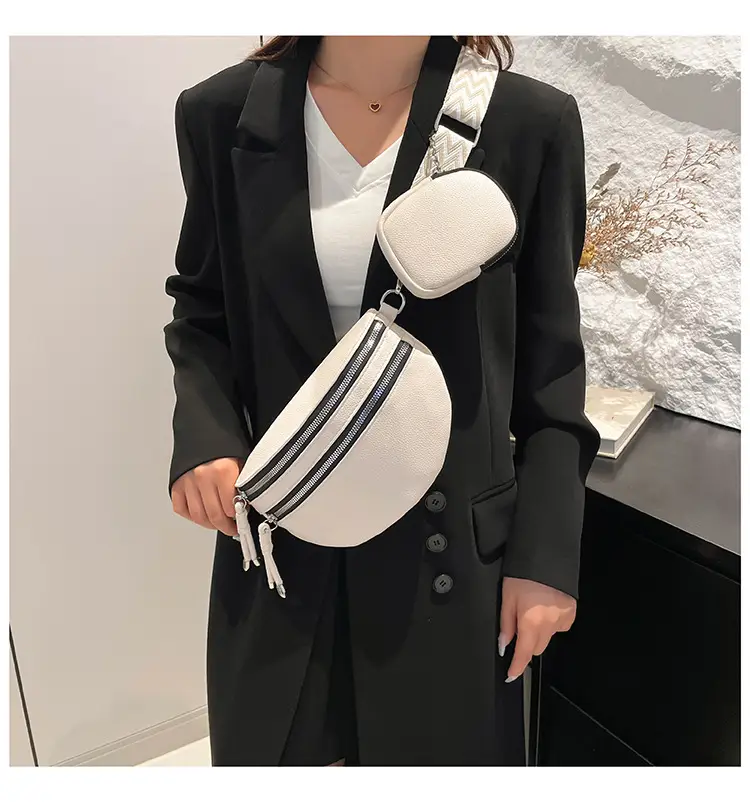 White 2024 Winter Shoulder Bag with Wide Strap — feature 10