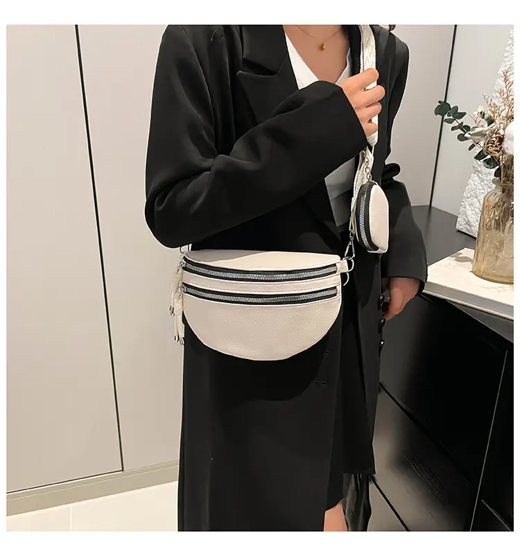 White 2024 Winter Shoulder Bag with Wide Strap — feature 11