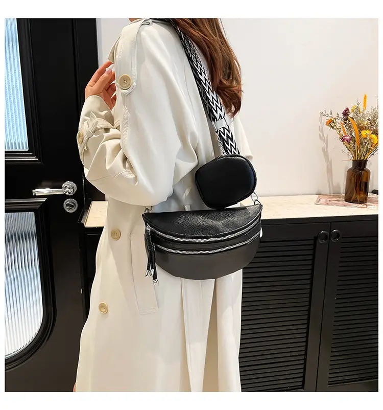 White 2024 Winter Shoulder Bag with Wide Strap — feature 16