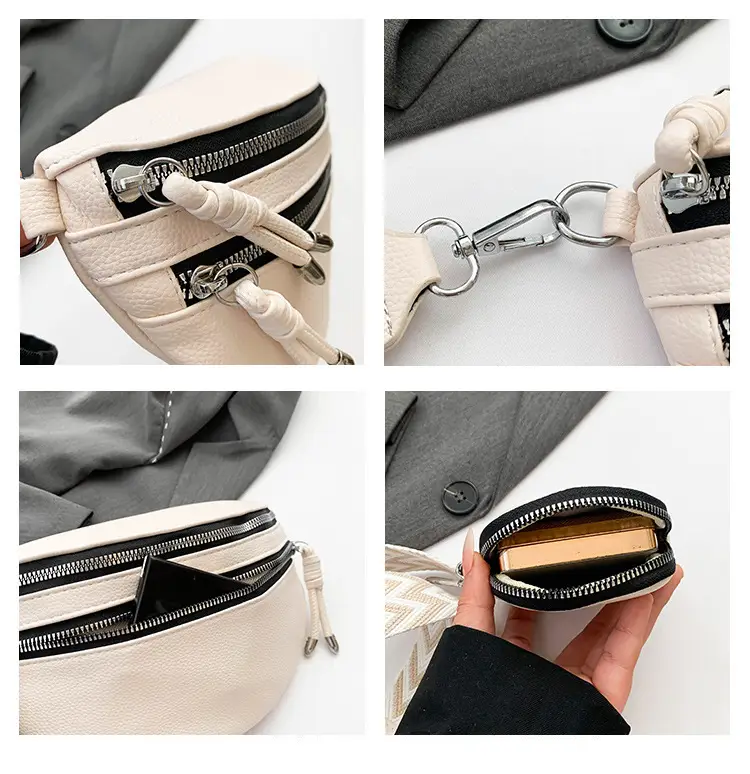 White 2024 Winter Shoulder Bag with Wide Strap — feature 7