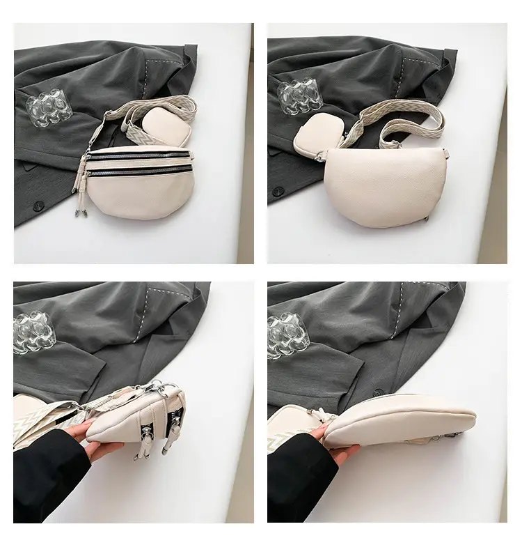 White 2024 Winter Shoulder Bag with Wide Strap — feature 8