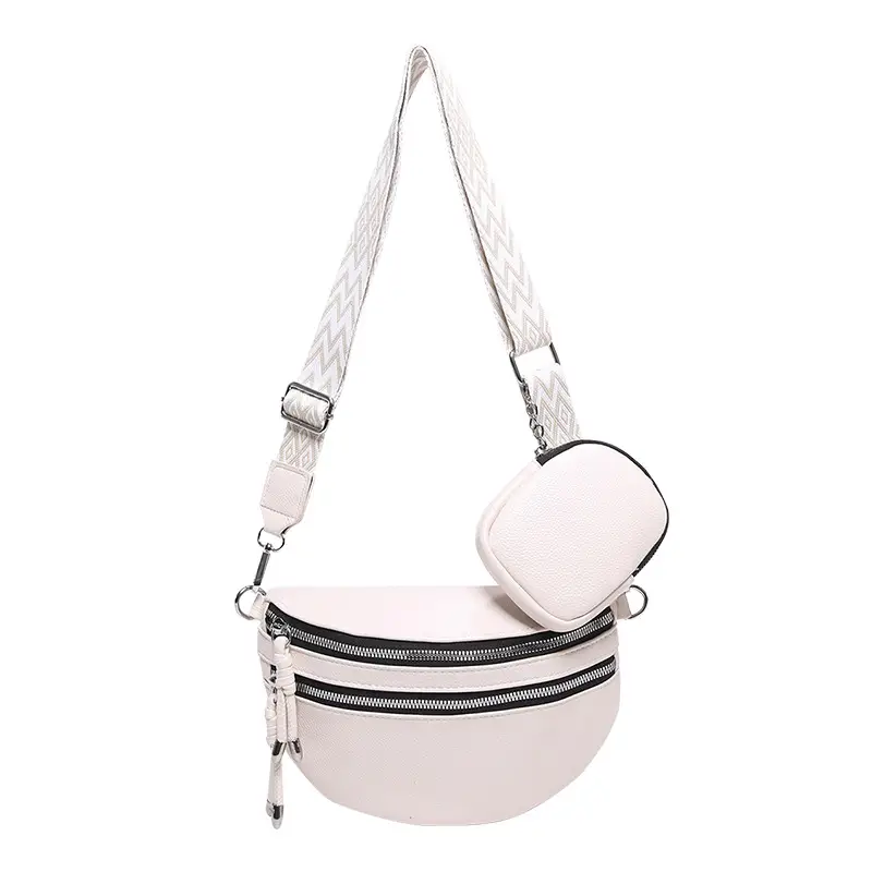 White 2024 Winter Shoulder Bag with Wide Strap - Image 2