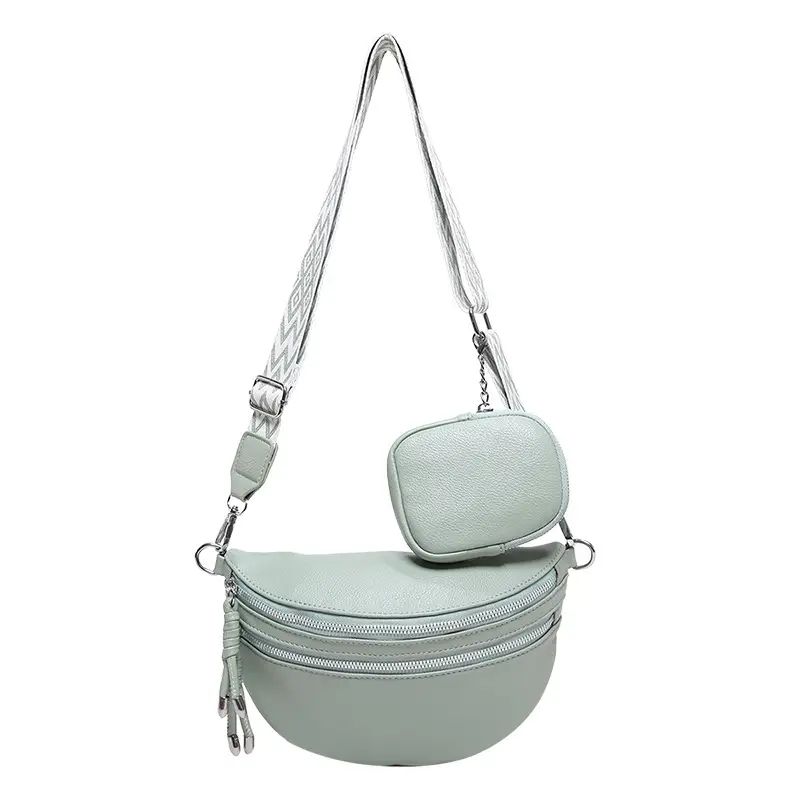 White 2024 Winter Shoulder Bag with Wide Strap - Image 3
