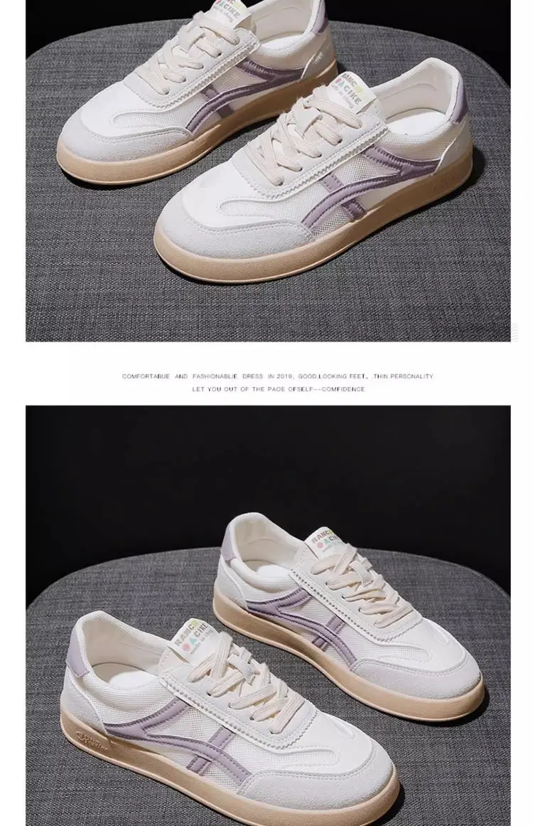 Women's White Mesh Flat Casual Shoes 2025 Spring Summer — feature 11