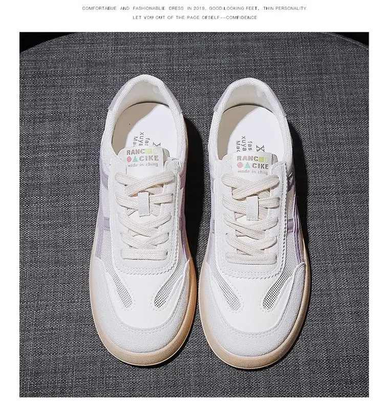 Women's White Mesh Flat Casual Shoes 2025 Spring Summer — feature 14