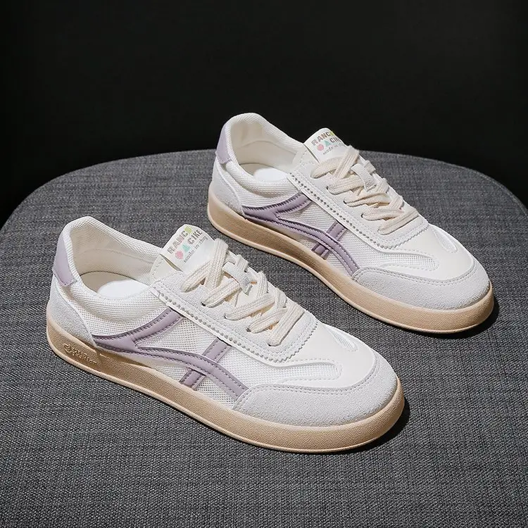 Women's White Mesh Flat Casual Shoes 2025 Spring Summer — feature 16