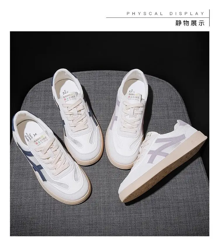 Women's White Mesh Flat Casual Shoes 2025 Spring Summer — feature 5