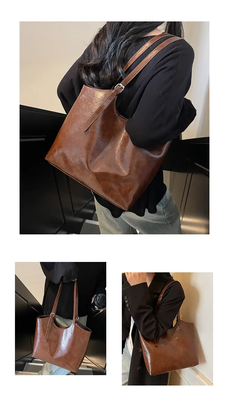 Women Retro Brown Leather Shoulder Bag 2024 — feature 22