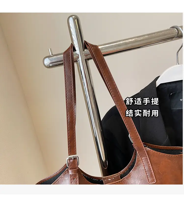 Women Retro Brown Leather Shoulder Bag 2024 — feature 4