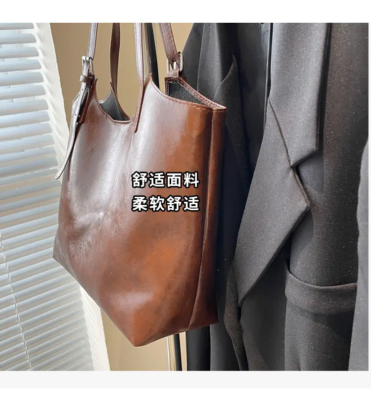 Women Retro Brown Leather Shoulder Bag 2024 — feature 6
