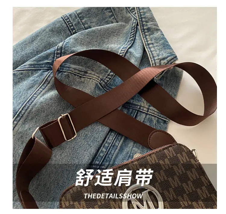 Black Women's Crossbody Shoulder Bag with Mon Logo — feature 3