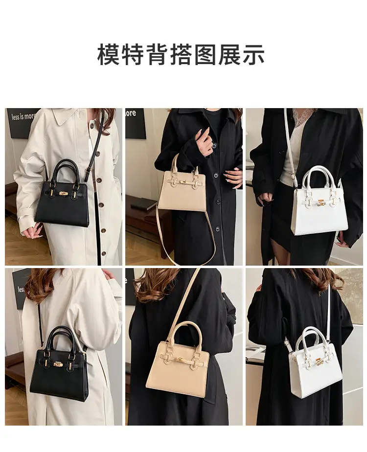 Black Retro Crossbody Bag for Women 2025 Spring Summer — feature 7