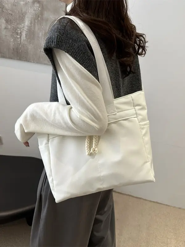Women's Large Capacity Shoulder Bag Grey 2024 - Image 7
