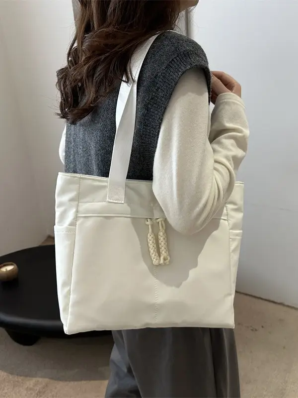 Women's Large Capacity Shoulder Bag Grey 2024 - Image 8