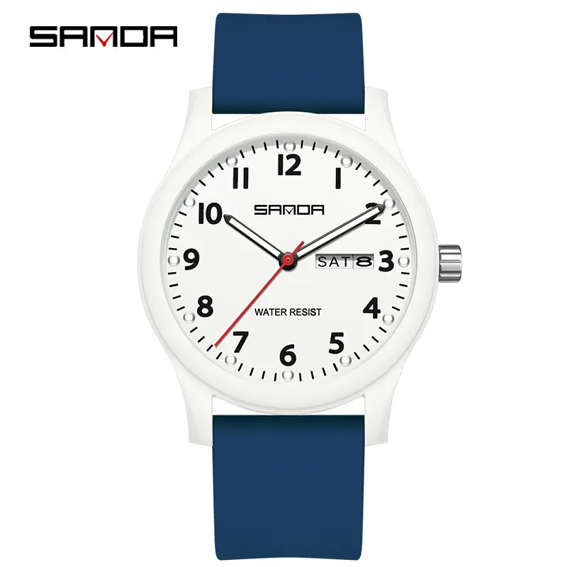 Sanda Rose Silicone Nurse Watch with Dual Calendar - Image 3