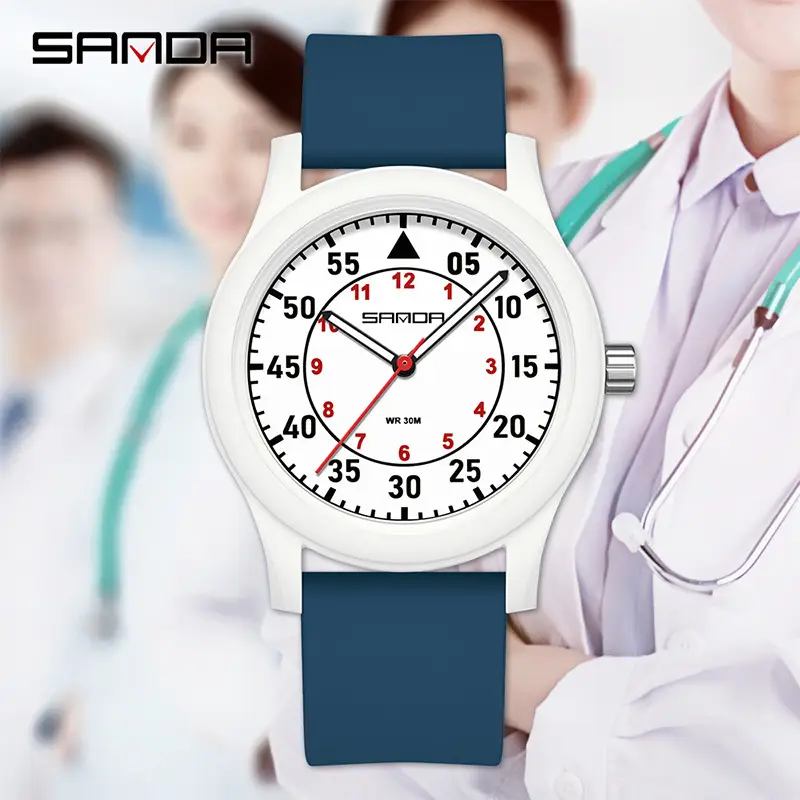 Sanda Waterproof Luminous Quartz Watch for Men Women 30mm Black - Image 9