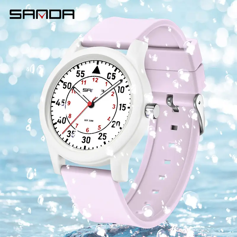 Sanda Waterproof Luminous Quartz Watch for Men Women 30mm Black - Image 11