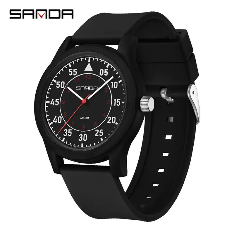 Sanda Waterproof Luminous Quartz Watch for Men Women 30mm Black - Image 13