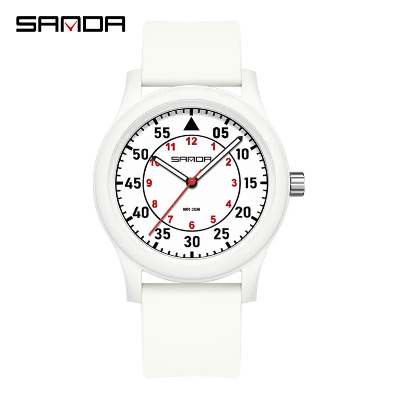 Sanda Waterproof Luminous Quartz Watch for Men Women 30mm Black - Image 3