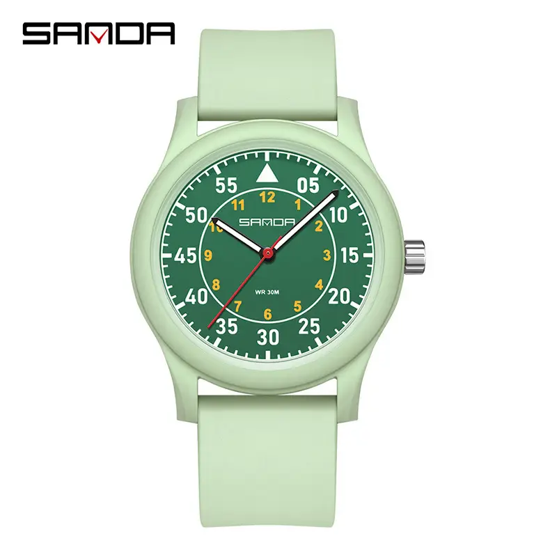 Sanda Waterproof Luminous Quartz Watch for Men Women 30mm Black - Image 4