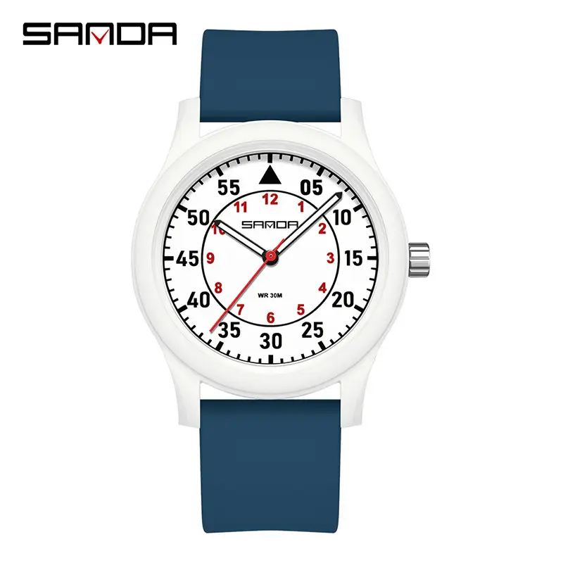 Sanda Waterproof Luminous Quartz Watch for Men Women 30mm Black - Image 6