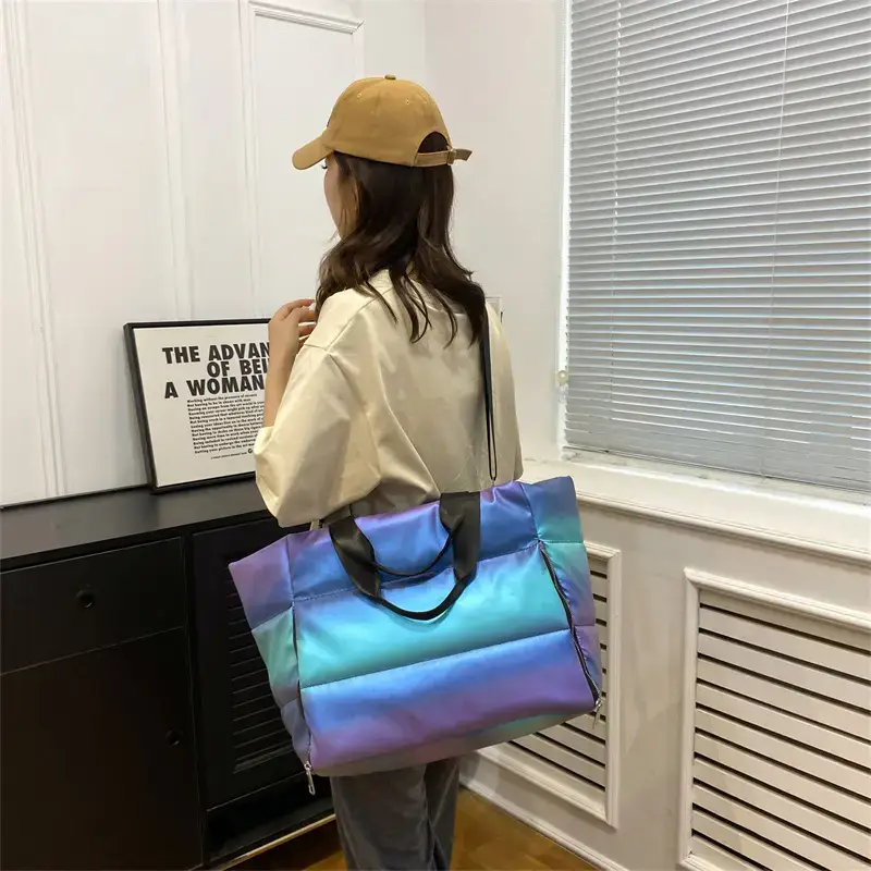 Women's Waterproof Crossbody Yoga Travel Bag Blue Gradient — feature 24
