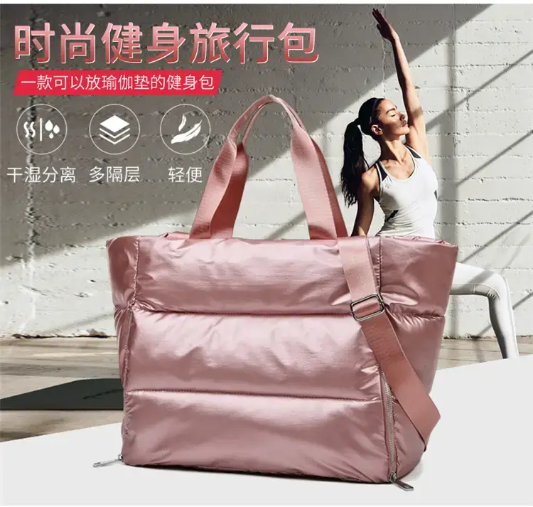 Women's Waterproof Crossbody Yoga Travel Bag Blue Gradient — feature 3