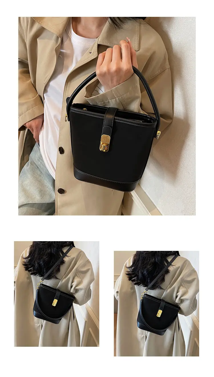 Retro Handheld Bucket Bag Women Brown 2025 — feature 13