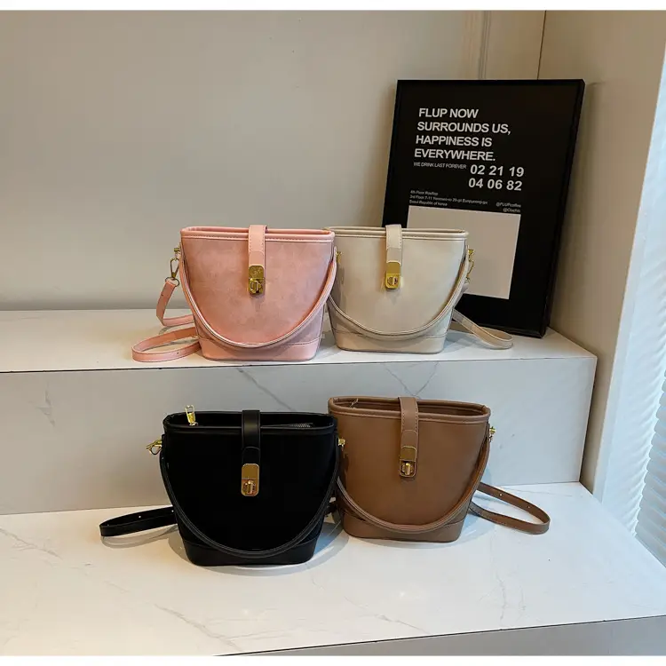Retro Handheld Bucket Bag Women Brown 2025 — feature 15