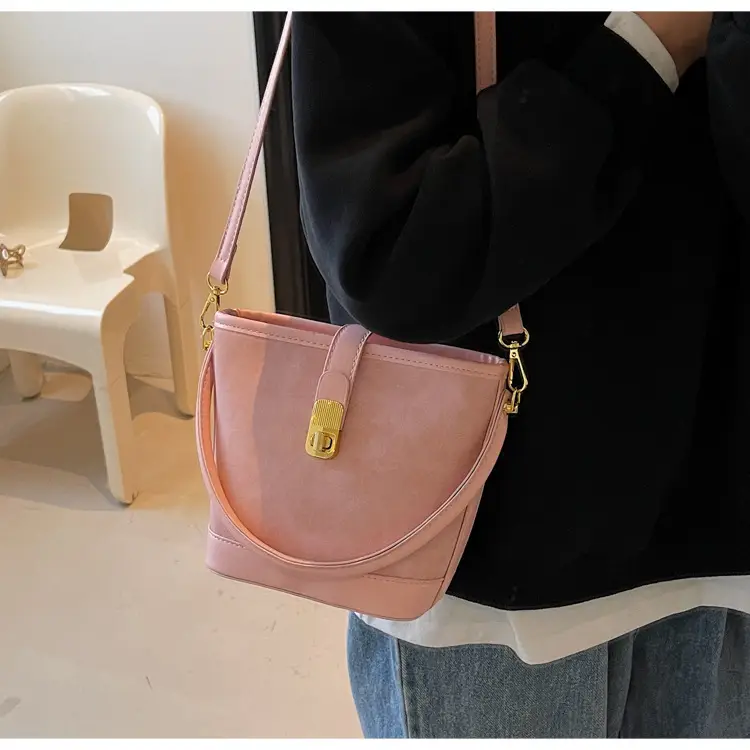 Retro Handheld Bucket Bag Women Brown 2025 — feature 16