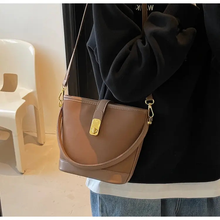 Retro Handheld Bucket Bag Women Brown 2025 — feature 20