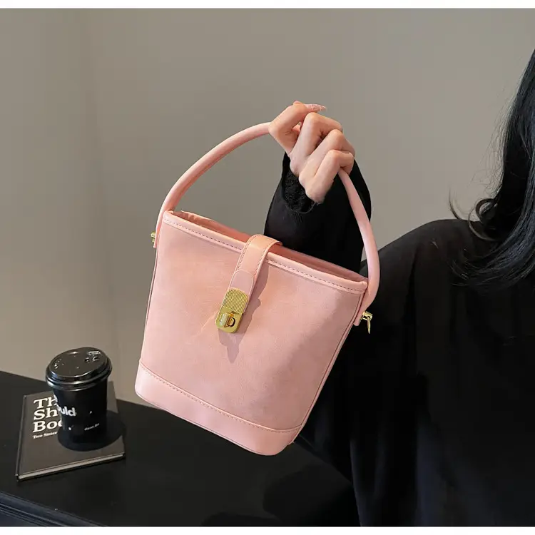 Retro Handheld Bucket Bag Women Brown 2025 — feature 26