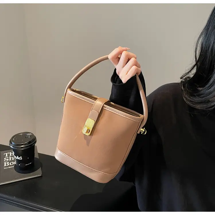 Retro Handheld Bucket Bag Women Brown 2025 — feature 30