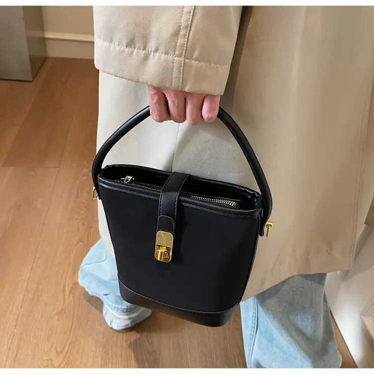 Retro Handheld Bucket Bag Women Brown 2025 — feature 43