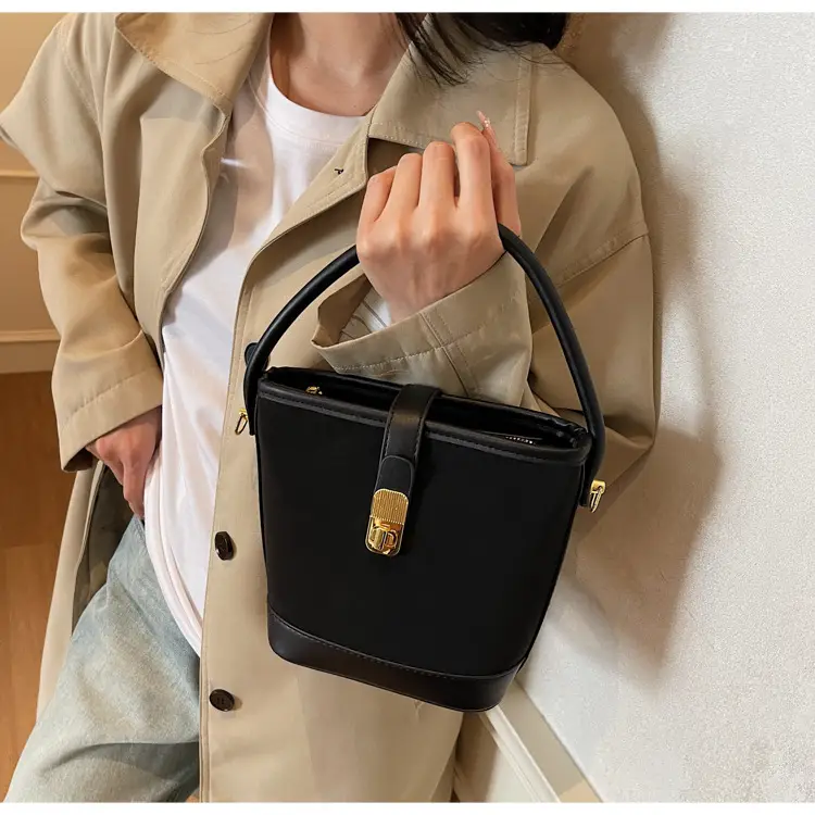Retro Handheld Bucket Bag Women Brown 2025 — feature 44