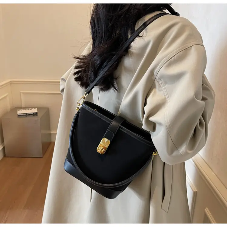 Retro Handheld Bucket Bag Women Brown 2025 — feature 46