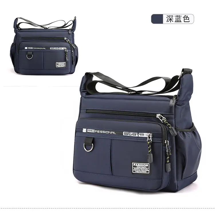 Men's Waterproof Business Shoulder Bag with 12Zeros Zip — feature 15