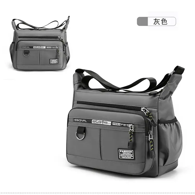 Men's Waterproof Business Shoulder Bag with 12Zeros Zip — feature 16