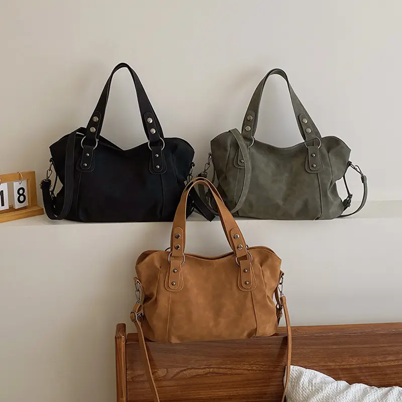 Vintage Frosted Tote Bag Women 2024 New Style