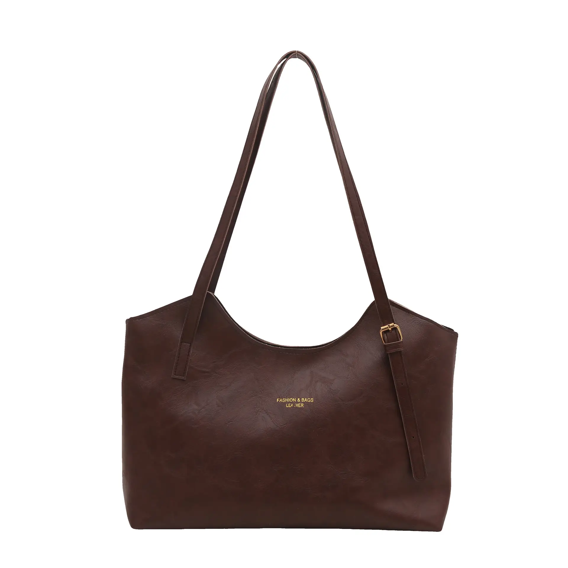 Women's Large Capacity Tote Bag Beige Canvas Winter 2024 - Image 4