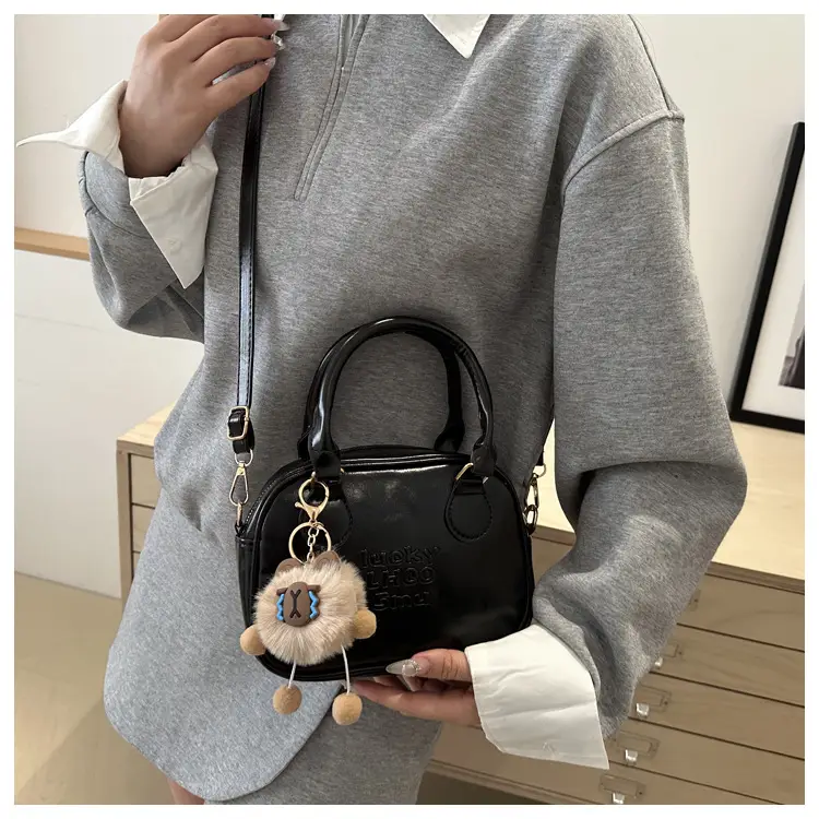 2024 Winter New Niche Retro Square Bag Shoulder Crossbody Brown — feature 14