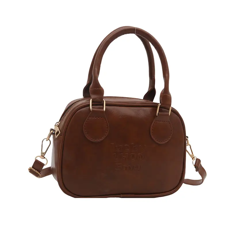 2024 Winter New Niche Retro Square Bag Shoulder Crossbody Brown - Image 4