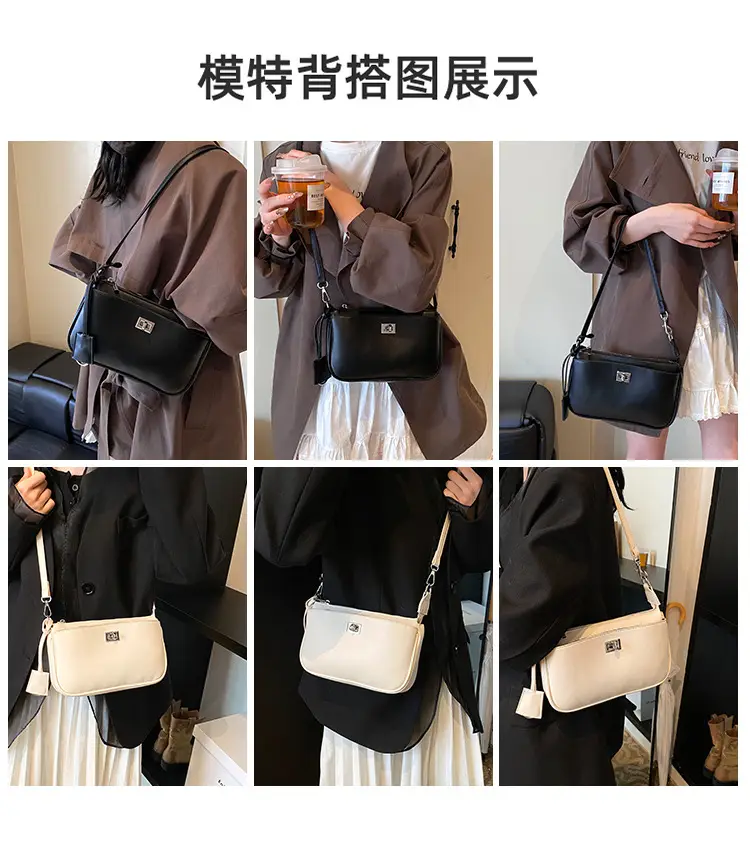 Black Korean Style Shoulder Bag for Women 2024 — feature 3
