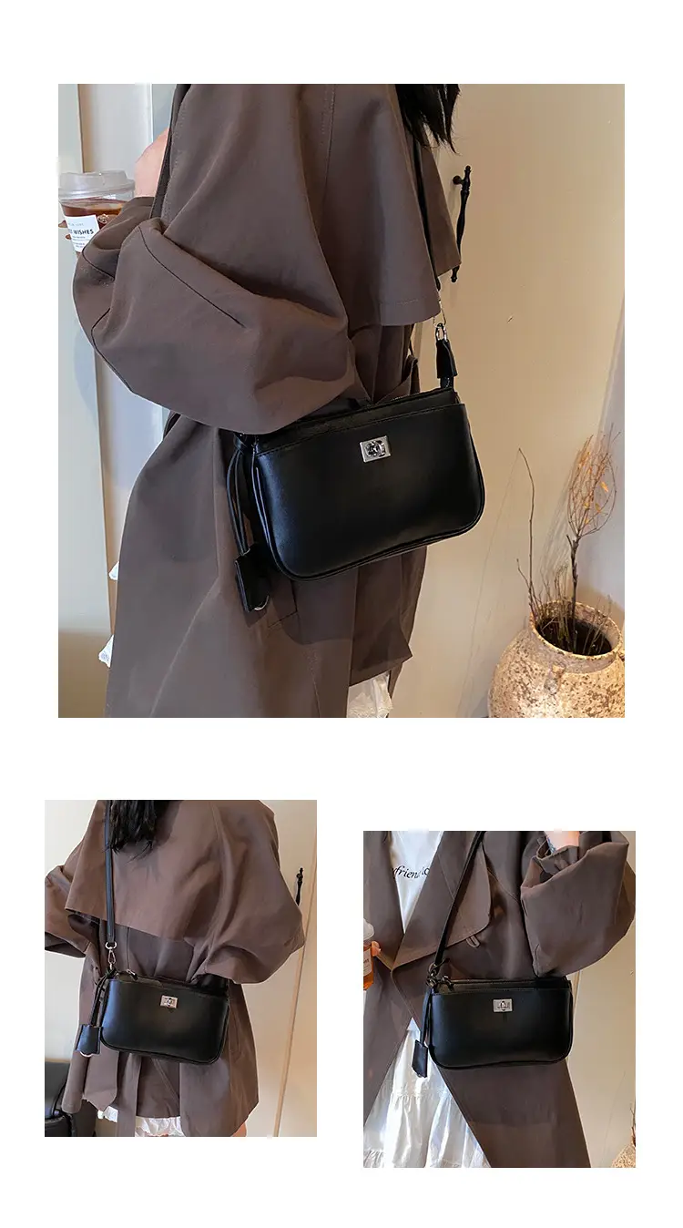 Black Korean Style Shoulder Bag for Women 2024 — feature 4