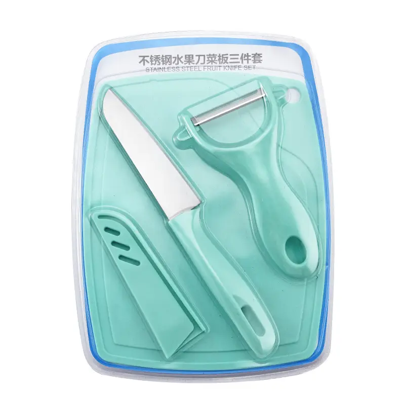 4-Piece Stainless Steel Kitchen Set Mint Blue - Image 5