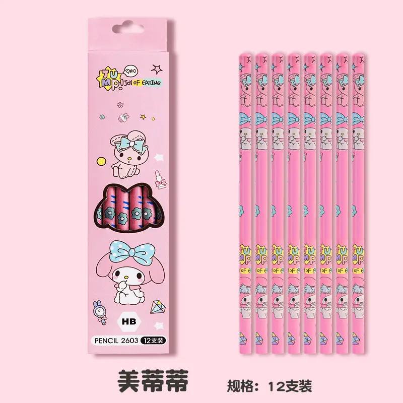 High Yan Value HB Pencil Primary School Cartoon Writing Round Rod Kulomi Pen Kindergarten Writing Children's Pencil Stationery