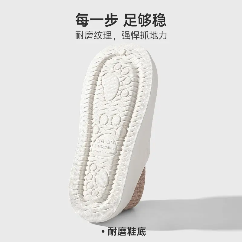 Covered Heel Waterproof Cotton Slippers for Women Winter Wholesale Popular Non-Slip Thick Sole Warm Plus Velvet Plush Cotton Shoes for Women - Image 9