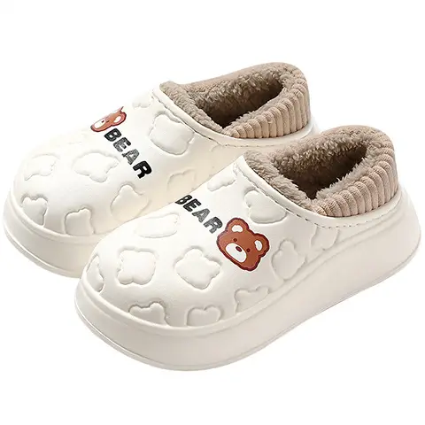 Covered Heel Waterproof Cotton Slippers for Women Winter Wholesale Popular Non-Slip Thick Sole Warm Plus Velvet Plush Cotton Shoes for Women - Image 10