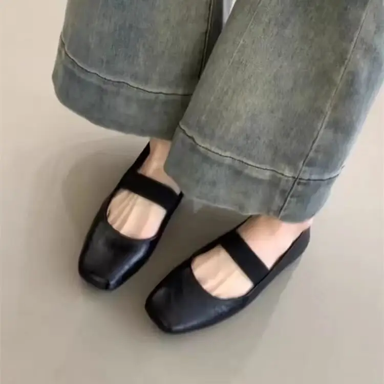 Single Shoes Women's Fragrant Style Flat Shoes 2025 Spring New Mary Jane Women's Shoes Square-toe Ladyshoes Late Evening Style Gentle Shoes — feature 17
