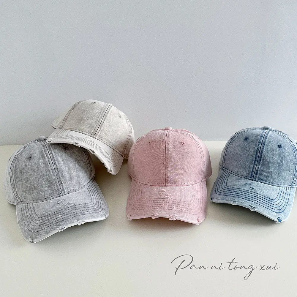 Washed Hole Baseball Cap for Men Women Spring Light - Image 9
